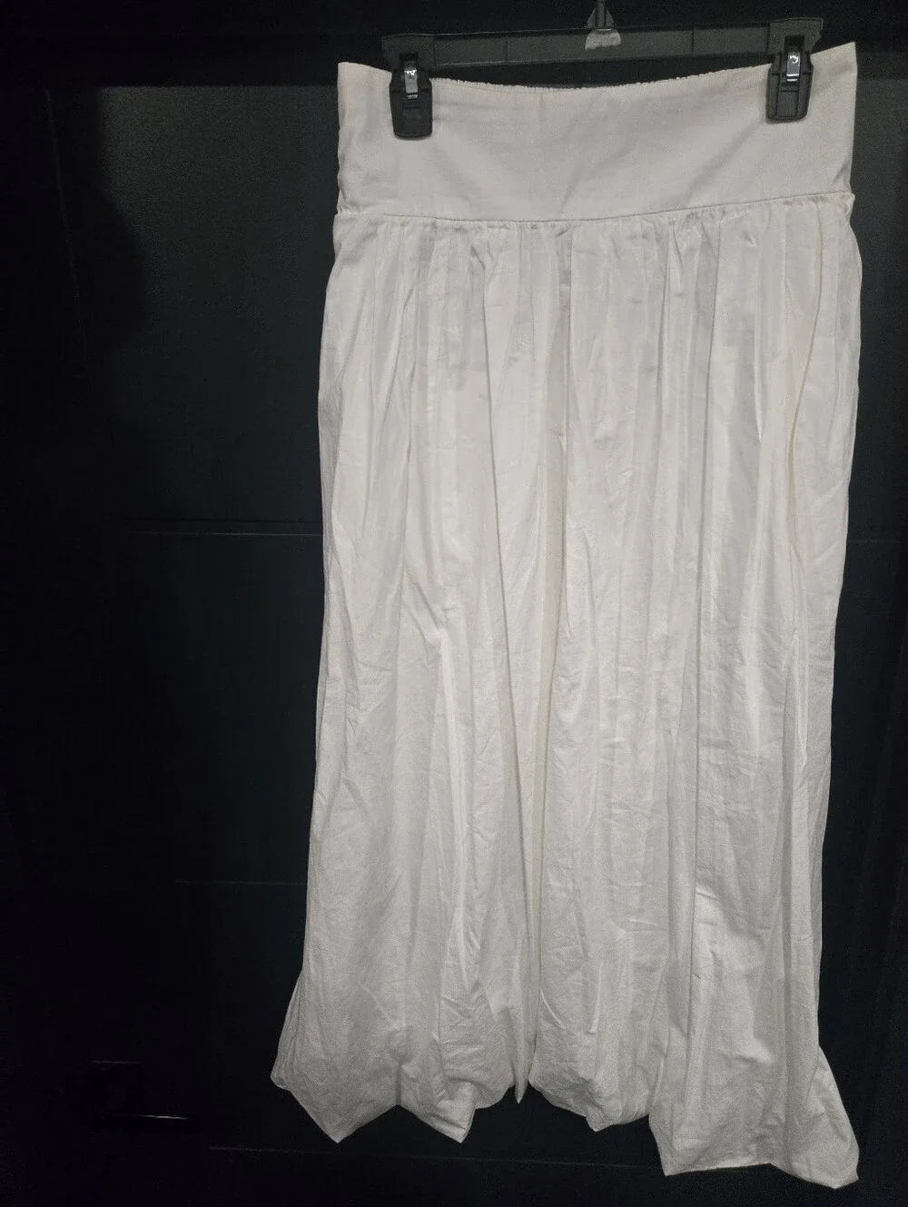 Nwt Free People Balloon Midi Skirt High Rise Medium Nwt White